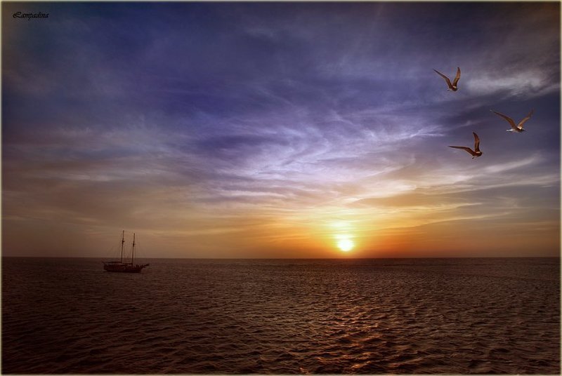 красное море, судан, закат, яхта Суданская закатнаяphoto preview