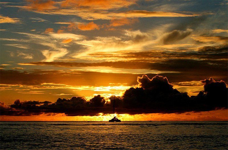 море, океан, вода, закат, облака Sun fire...photo preview