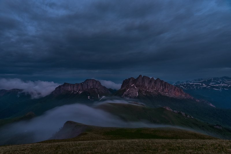 закат, большой тхач, малый тхач, асбестная, горы, пейзаж, рассвет, кавказ, адыгея, ачешбоки, Ачешбоки (Чёртовы ворота)photo preview
