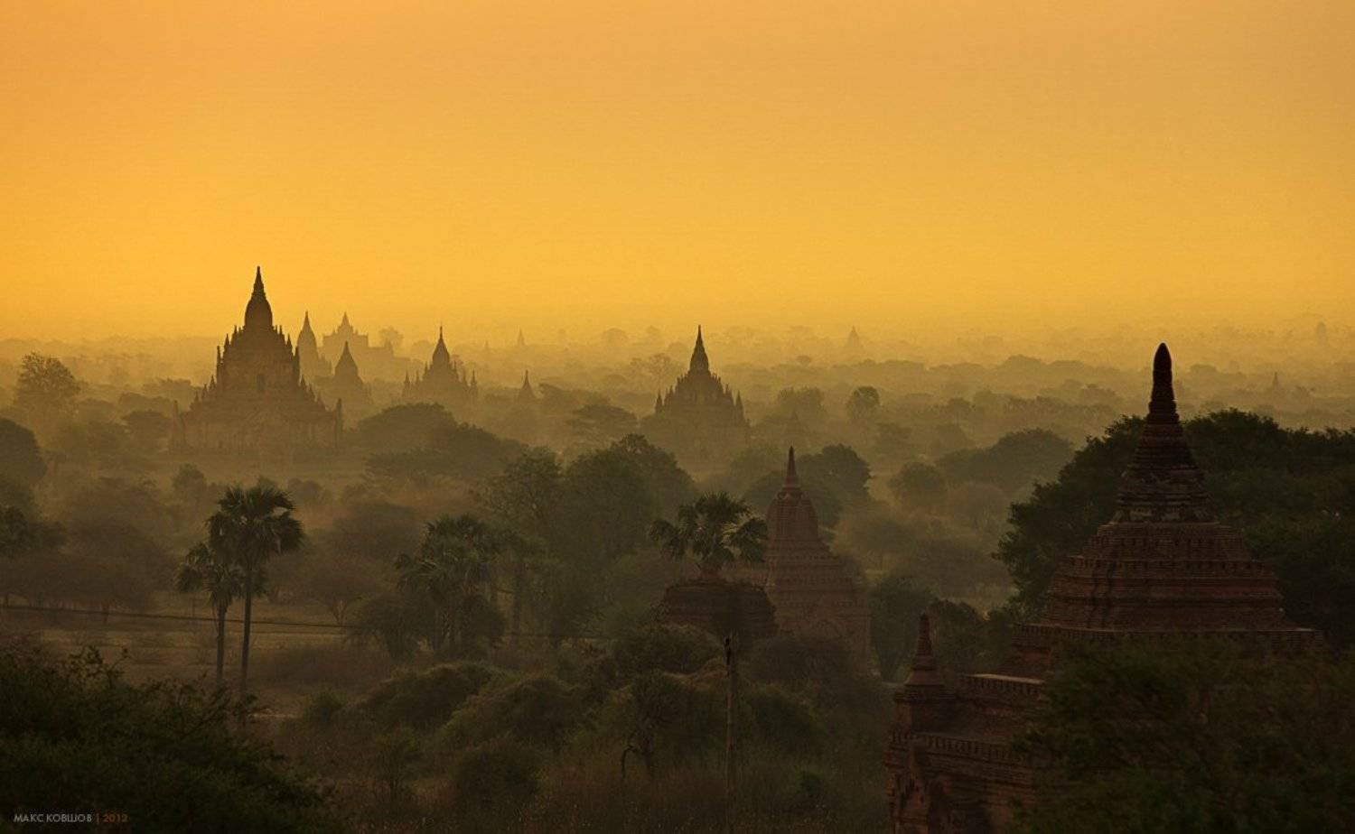 мьянма, бирма, баган, рассвет, пагода, ступа, буддизм, Макс Ковшов