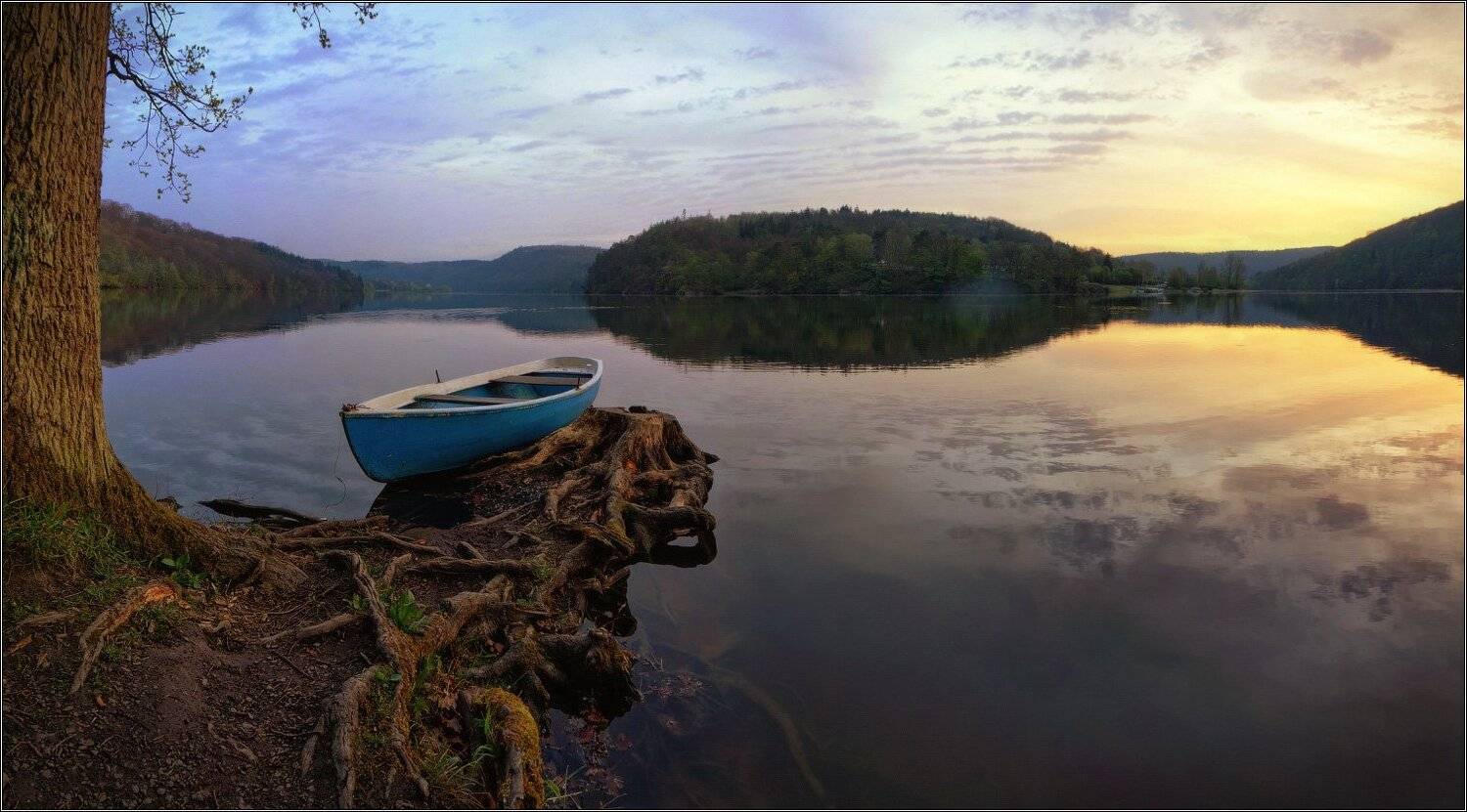 Рассвет на Edersee.... Автор: wwwarjag edersee, wwwarjag