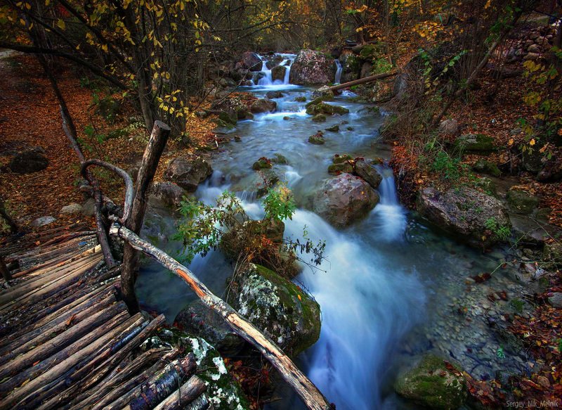 горы, скалы, водопад, джур-джур, зеленогорье, панагия, алушта, демерджи, крым, симеиз, чатырдаг, sergey-nik-melnik Горный ручеёк в Крымуphoto preview