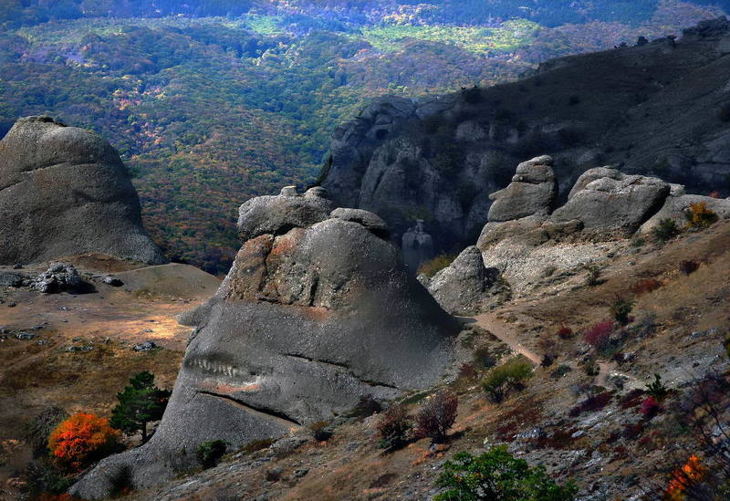 каменные-монстры-крыма, горы, скалы, водопад, джур-джур, зеленогорье, панагия, алушта, демерджи, крым, симеиз, чатырдаг, sergey-nik-melnik Жизнь на скалах хороша! Ждём пивосик не спеша!photo preview