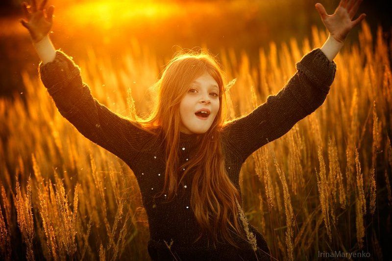 дети, закат, эмоции, жанр на закатеphoto preview