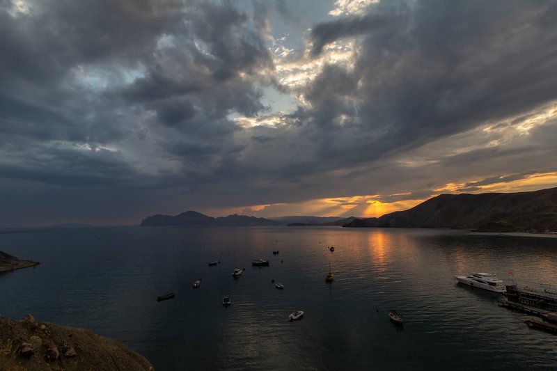 крым, закат, ыечер, море, черное Вечерело...photo preview