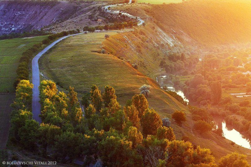 молдова, пейзаж, bolucevschi Закат над ст. Оргеевомphoto preview