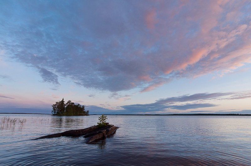 карелия, рассвет, озеро, вода, пейзаж, природа Рассвет в краю озерphoto preview