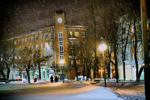  Серпухов  ночью.