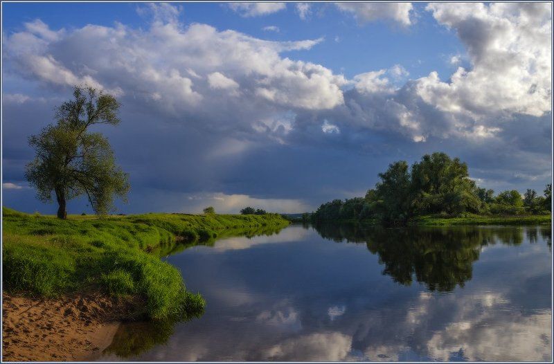 звенигород Облака над Москвою-рекойphoto preview