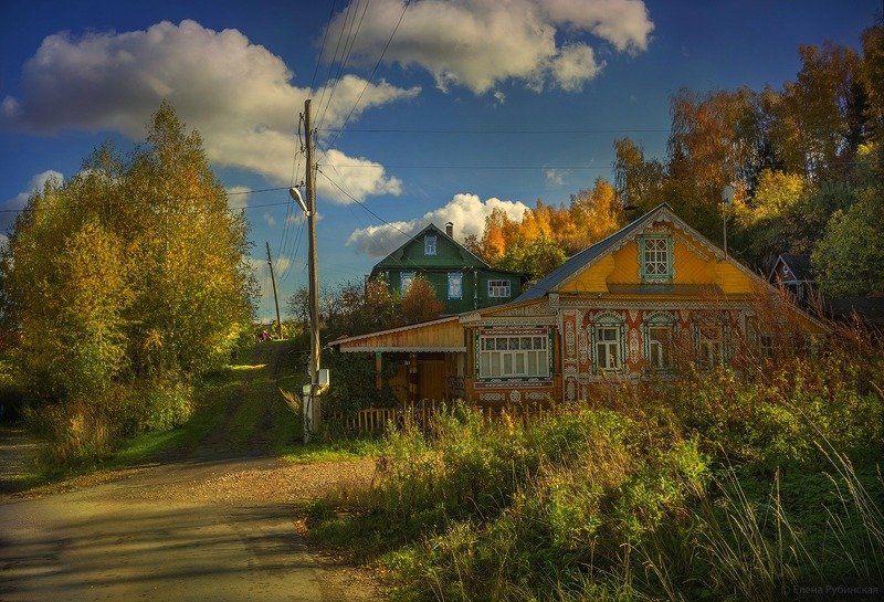 город,плёс,осень,улица,дома,деревянные дома Осень в Плёсеphoto preview