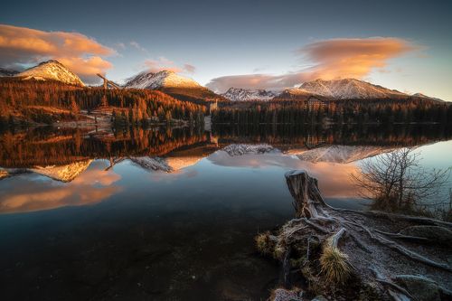 Sunrise at Strbske Pleso