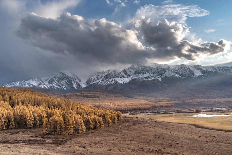 горы, алтай, горный алтай, ник васильев, красота, вода, озеро джангысколь, солнце, лучи, вечер, закат, урочище ештыкёль, северо-чуйский хребет Облачные потягушки.photo preview