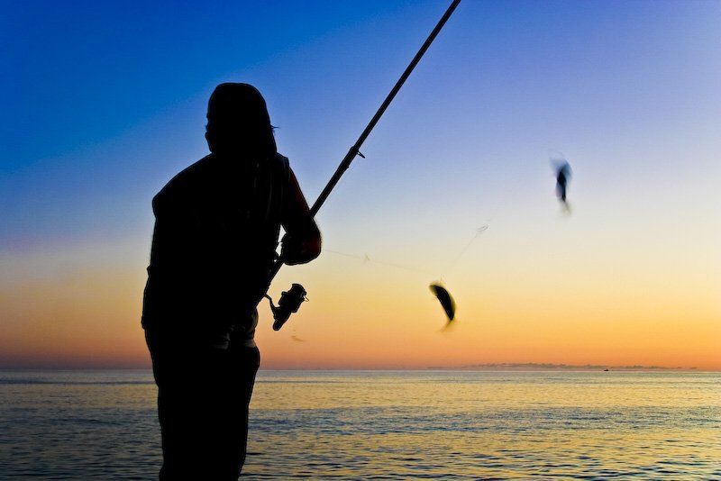 рыбак, море, закат, рыбалка, удочка вечерphoto preview