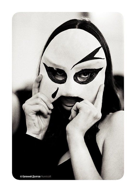 театр, портрет, девушка, маска лица театра...photo preview