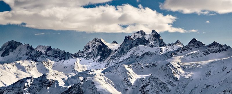 горы, облака, кавказ Ушбаphoto preview