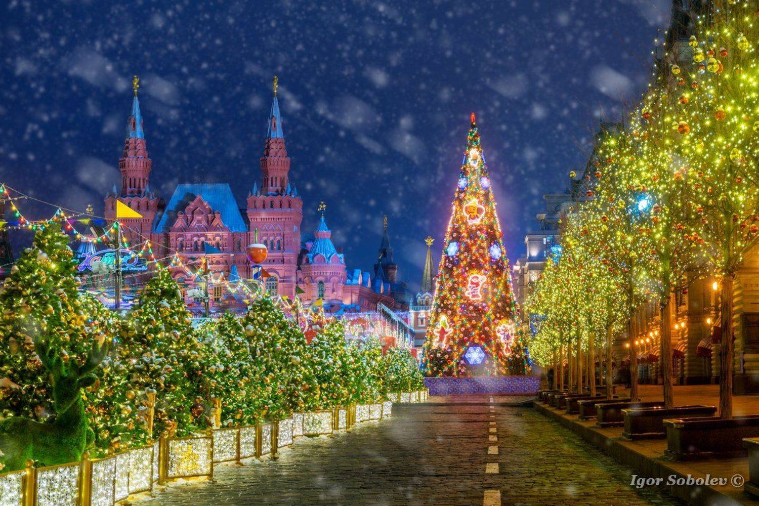 С Новым годом!. Автор: Игорь Соболев новый год, москва, красная площадь, new year, moscow, red square, Игорь Соболев