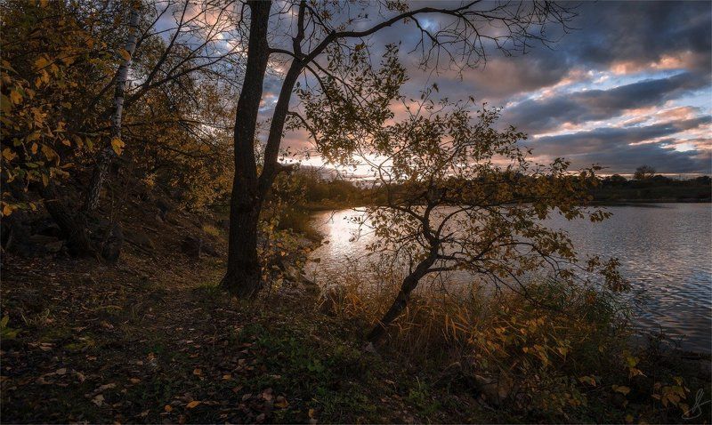 осень, сентябрь, закат, вечер Золото осеннего заката...photo preview