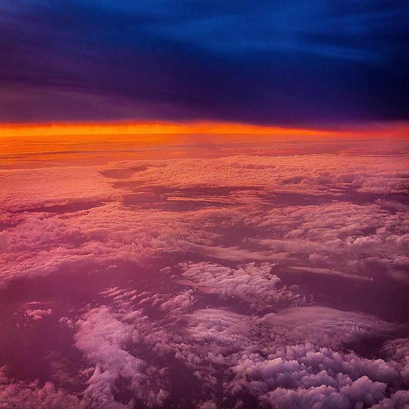 облака, небо, рассвет, земля Утро трудного дняphoto preview