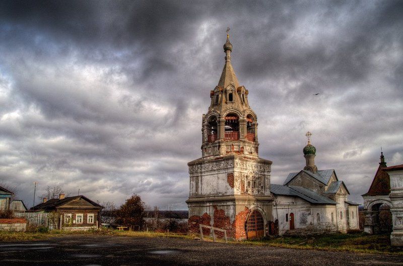 октябрь, церковь, луч, солнца, холодное, воскресенье Холодное восресение октябряphoto preview