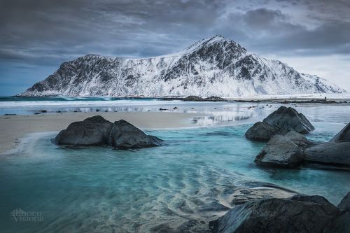 Arctic golden beach
