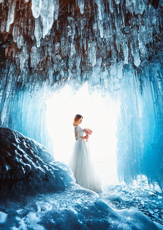 Портрет, Байкал, свадьба, невеста Подснежникphoto preview