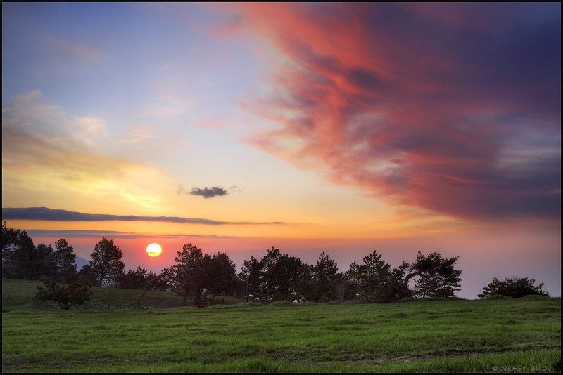 крым, рассвет, небо, солнце * * *photo preview