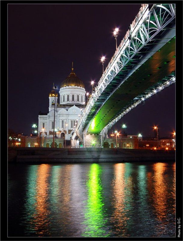 москва, храм христа спасителя, ночь Храм Христа Спасителяphoto preview