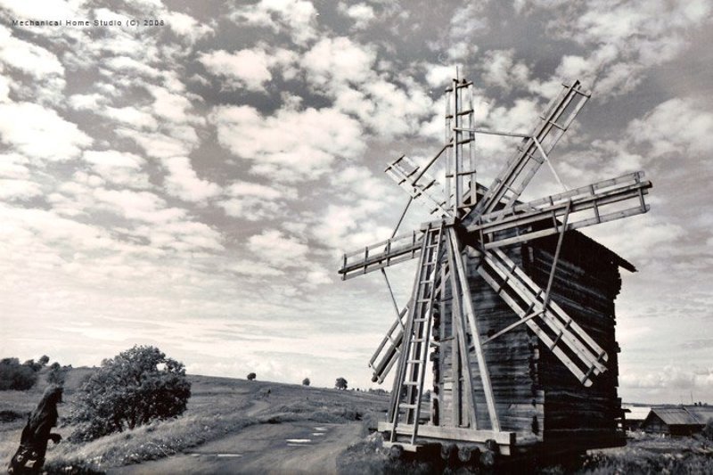 мельница, кижи мельницаphoto preview