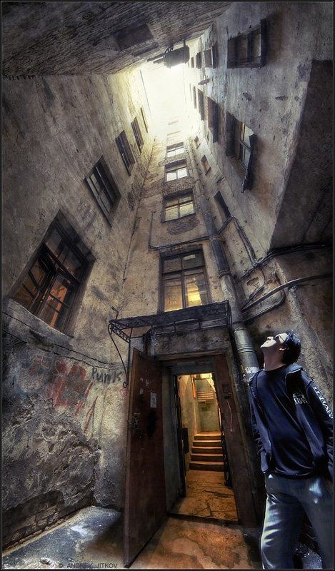 санкт-петербург, питер, колодец, вверх, город Up to light !!photo preview