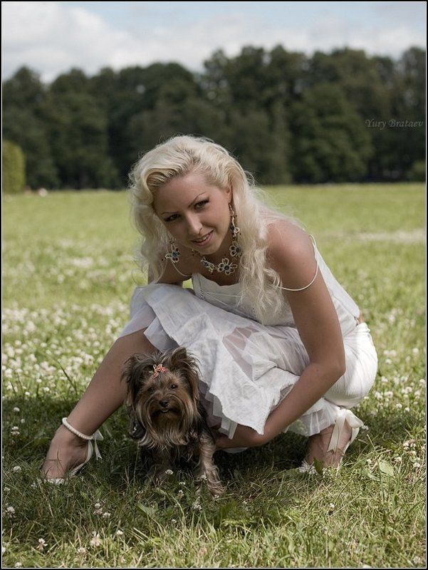 фото-погулялки, лето, натали, цпкио портрет с любимицейphoto preview