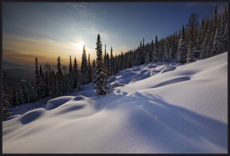 шория, шерегеш, горы, зима, снег, закат, ярославский, виталий Сектор Еphoto preview