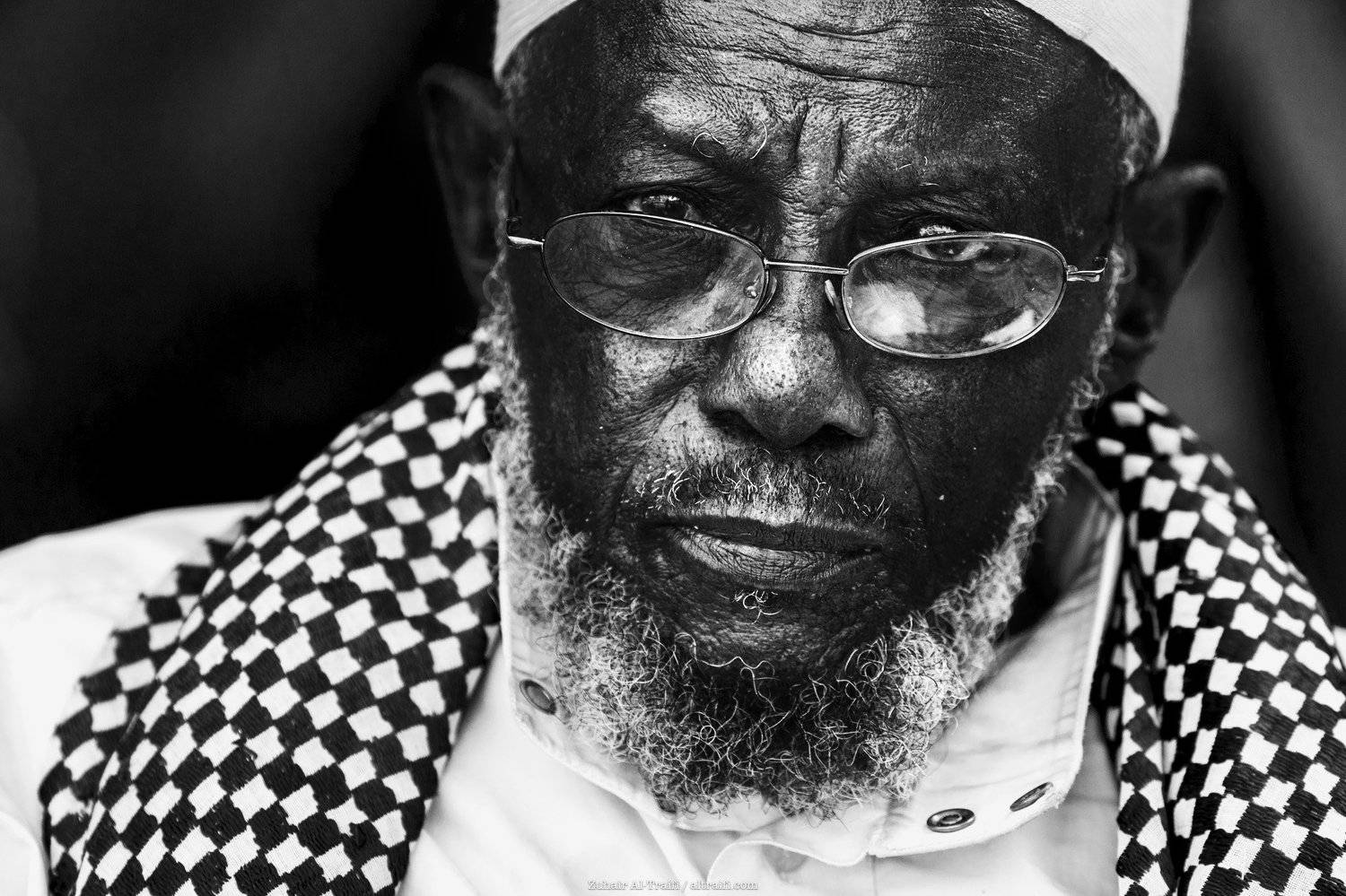 saudi arabia, saudi, old man, portrait, bw, Zuhair AlTraifi