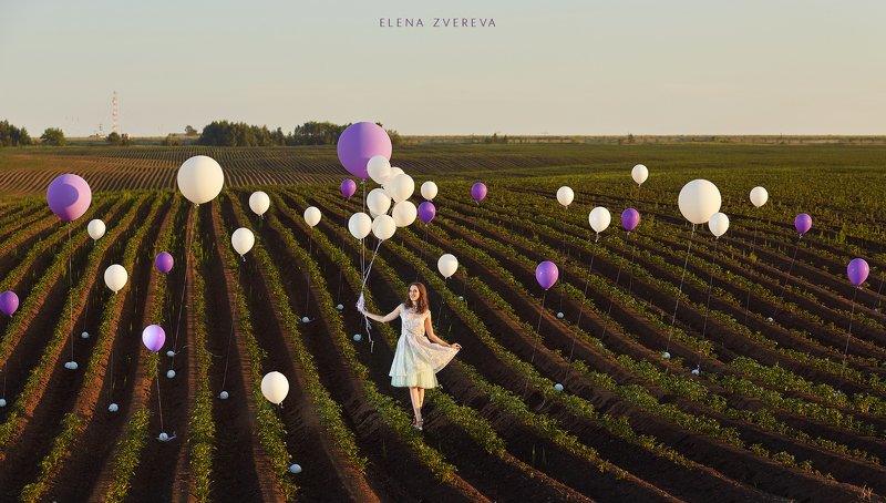 ballons, портрет, арт, лето, поле   ballonsphoto preview