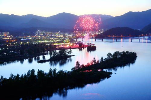 Fireworks in Janasum Island