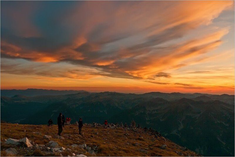 bulgaria, rila Sunset over Musala peakphoto preview