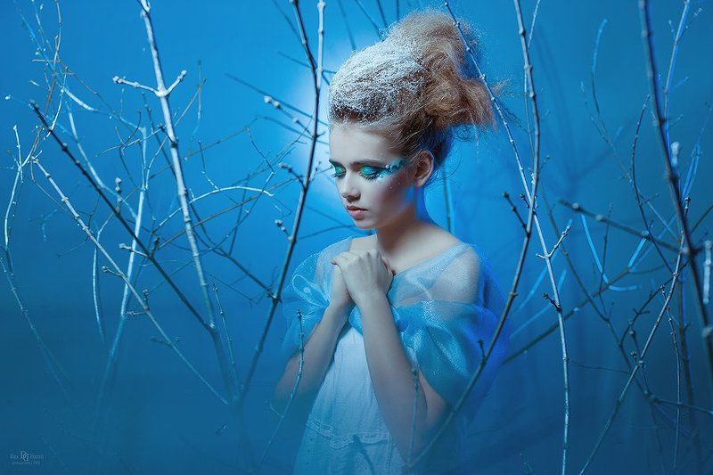 девушка, студия, зима, настроние, арт Winterphoto preview