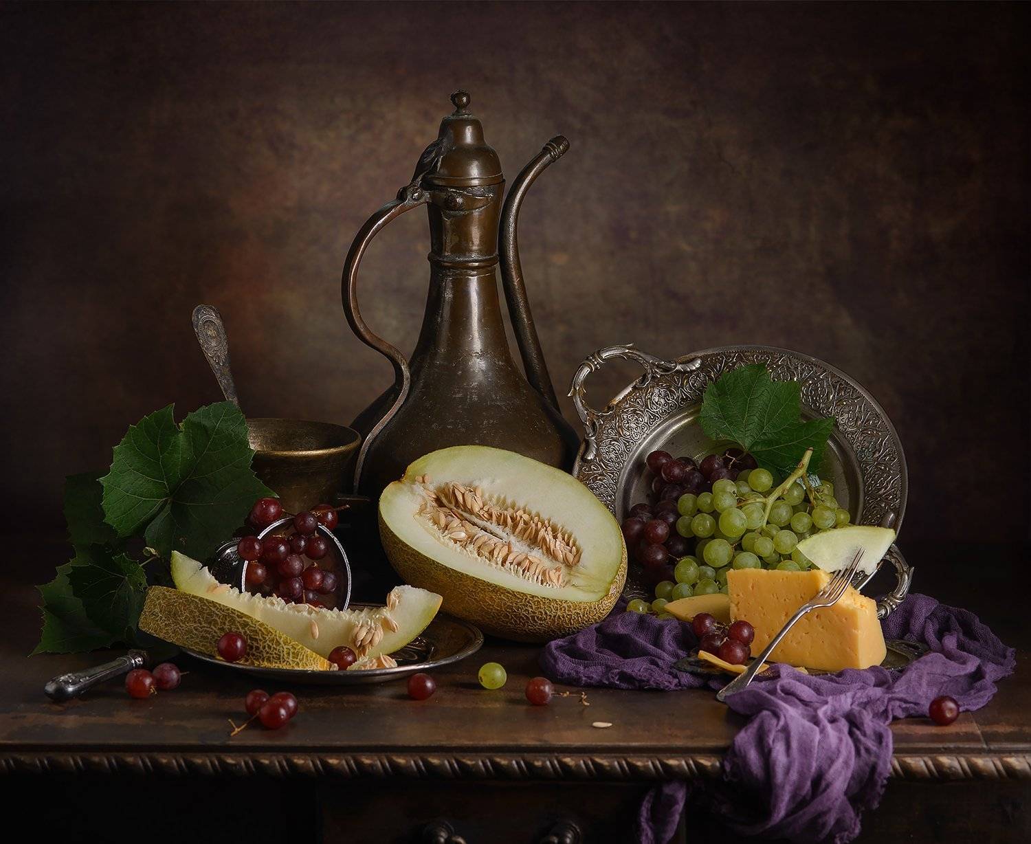 О дыне, винограде и российском сыре. Автор: fashionfoodfoto , fashionfoodfoto