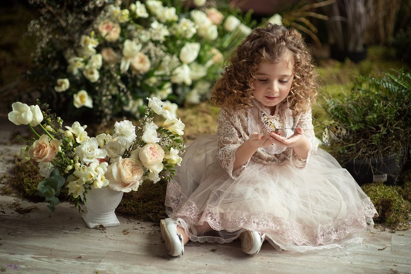 дети, портрет, студия, бабочки, ребенок, съемка Виктория и бабочкиphoto preview