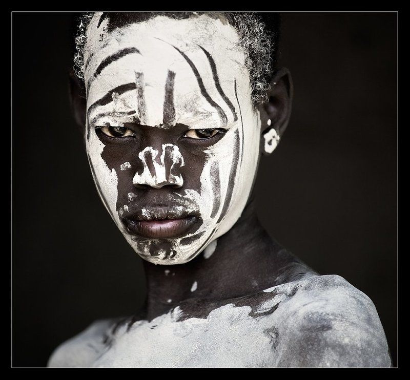 эфиопия, каро, племя, мальчик Кароphoto preview